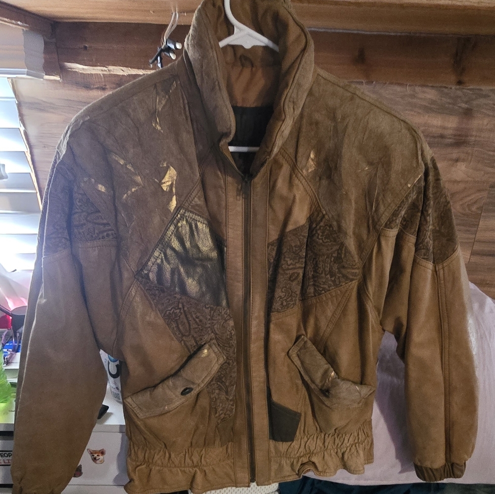 Women's brown leather Jacket
